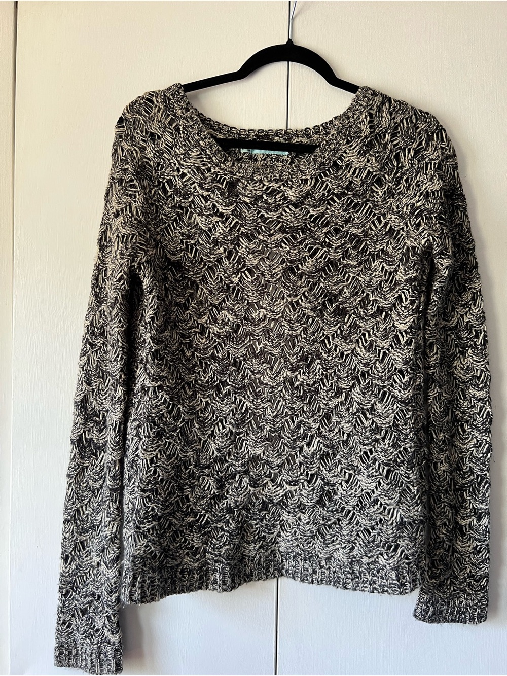 Maurices Marled Black and White Knit Sweater